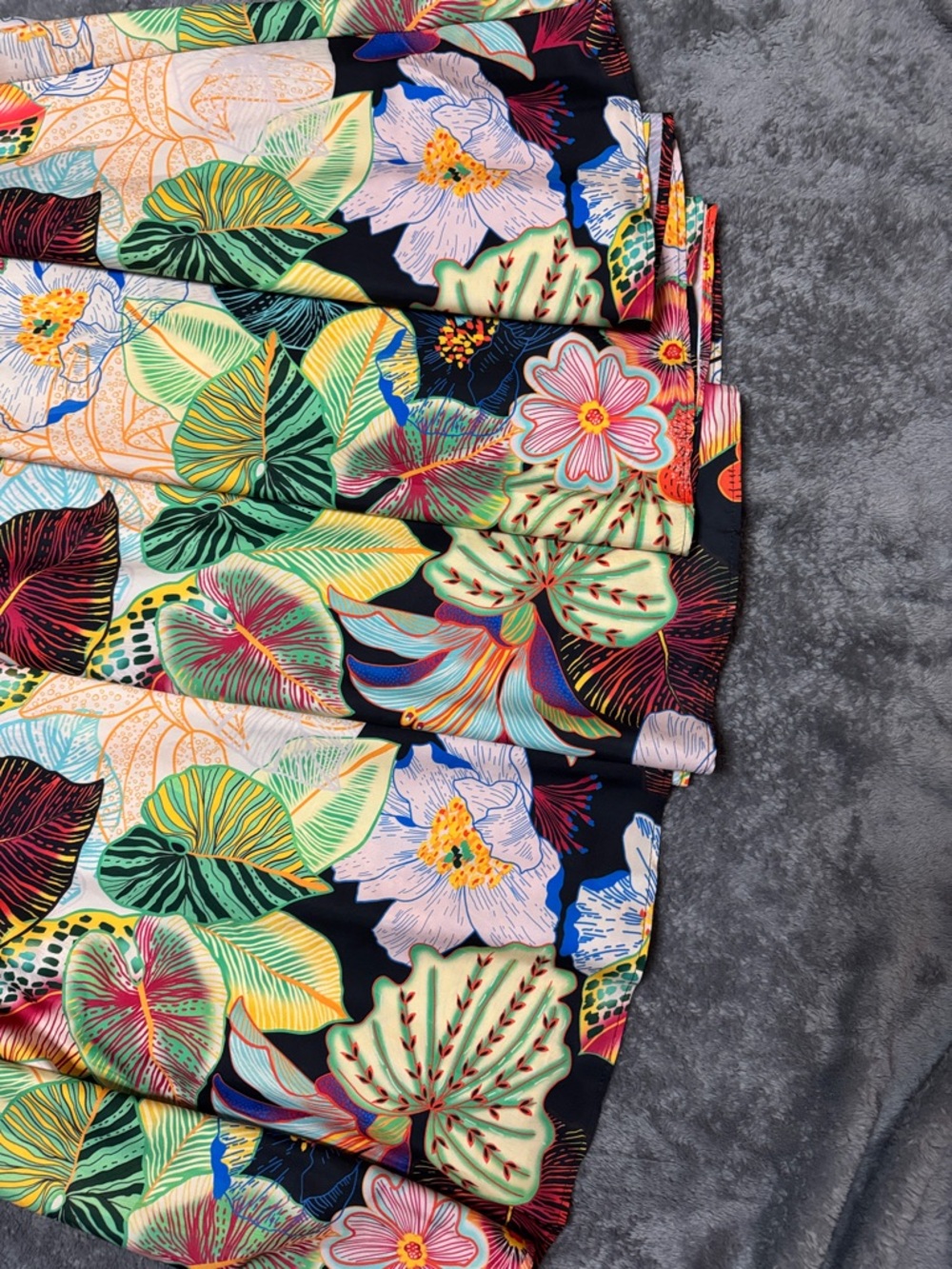 Christian Siriano Multicolor Tropical Floral Print Skirt - Picture 5 of 9
